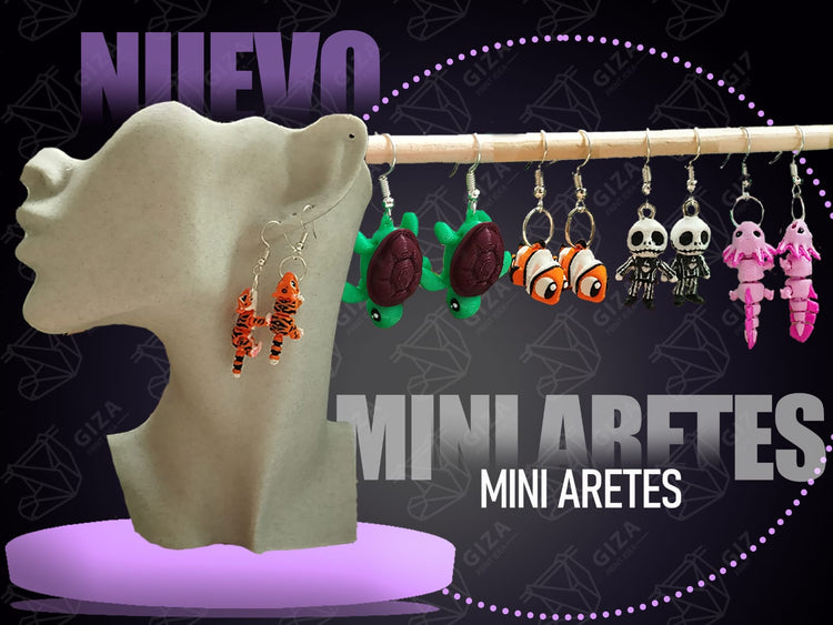Aretes de Animales 3D – Joyería Impresa en 3D, Divertida y Original