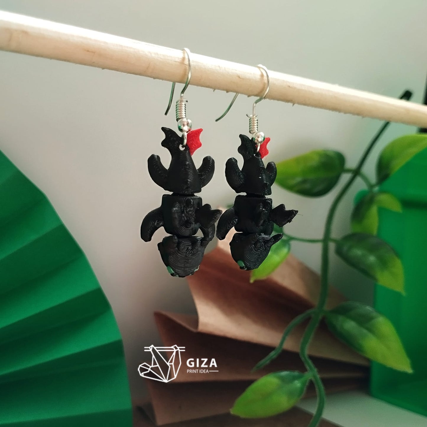 🐉 Aretes de Furia Nocturna Impresos en 3D – Misterio y Poder del Dragón Chimuelo