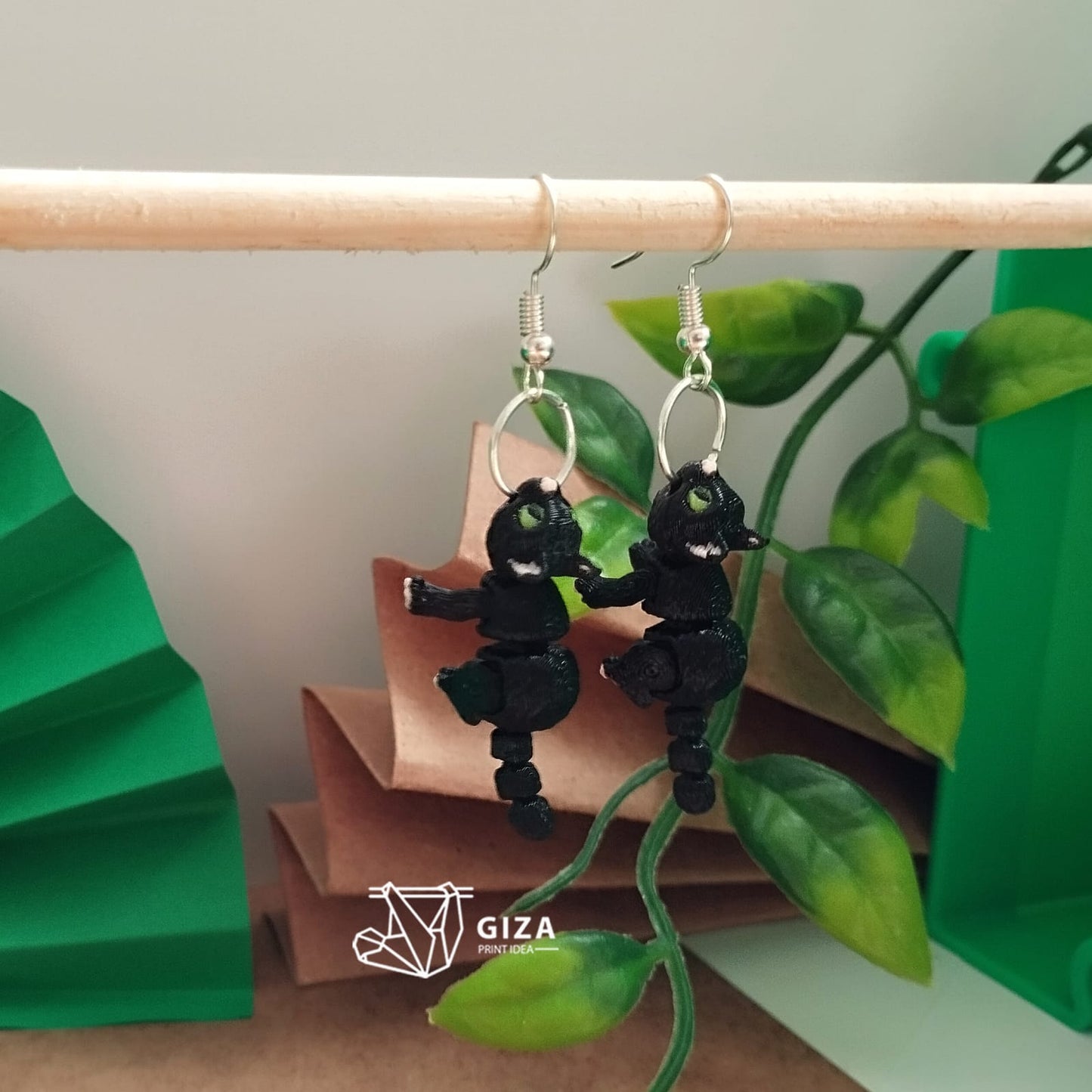 🐱 Aretes de Gato Impresos en 3D – Tu Amor Felino en un Toque Elegante