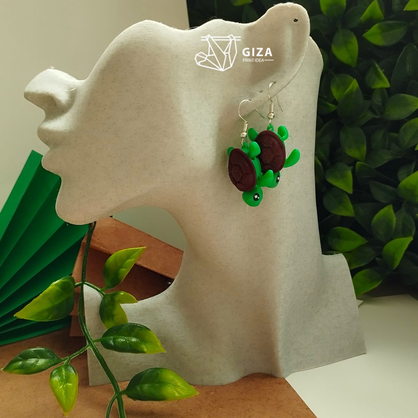 🐢 Aretes de Tortuga Marina Impresos en 3D – Sabiduría Oceánica y Estilo Ecológico