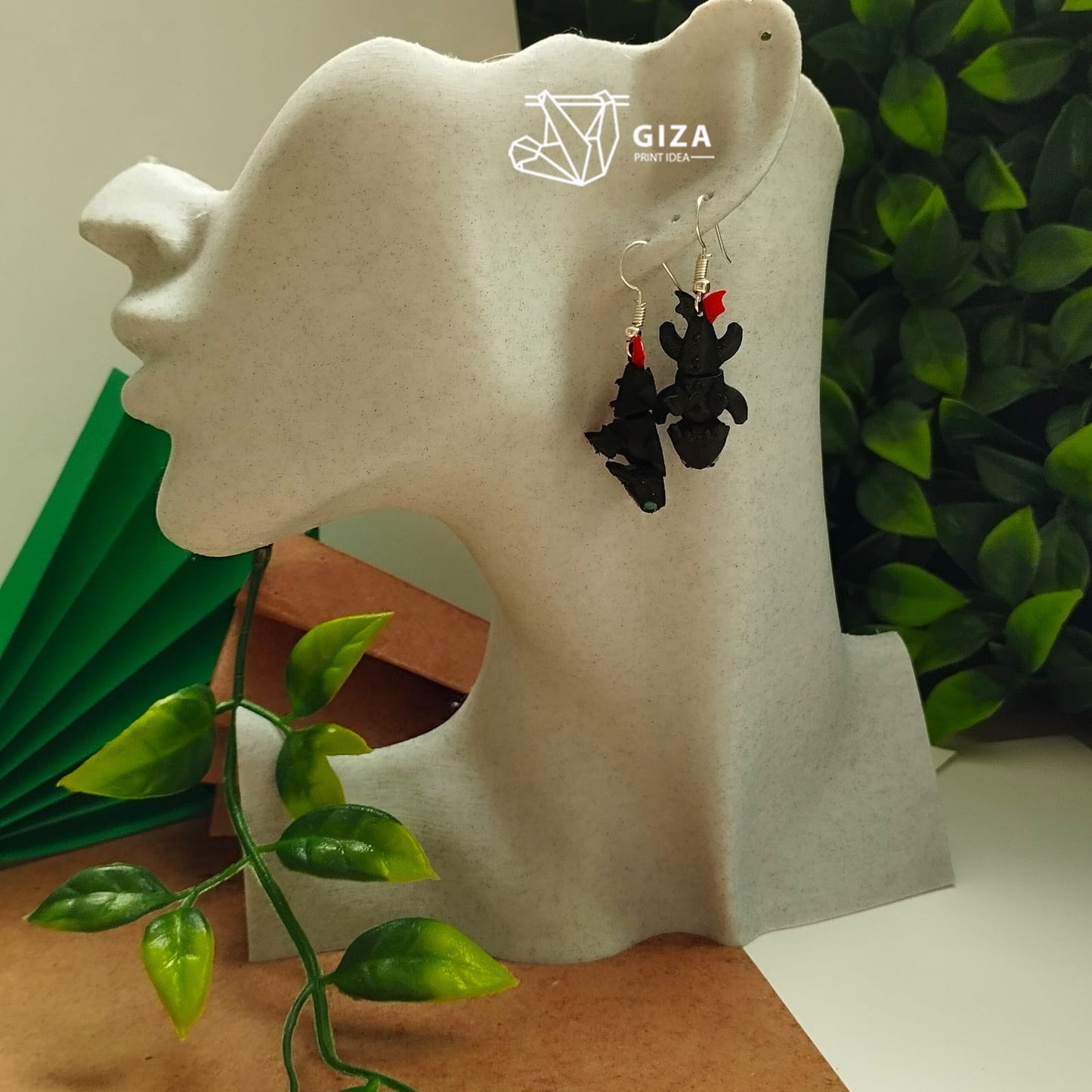 🐉 Aretes de Furia Nocturna Impresos en 3D – Misterio y Poder del Dragón Chimuelo