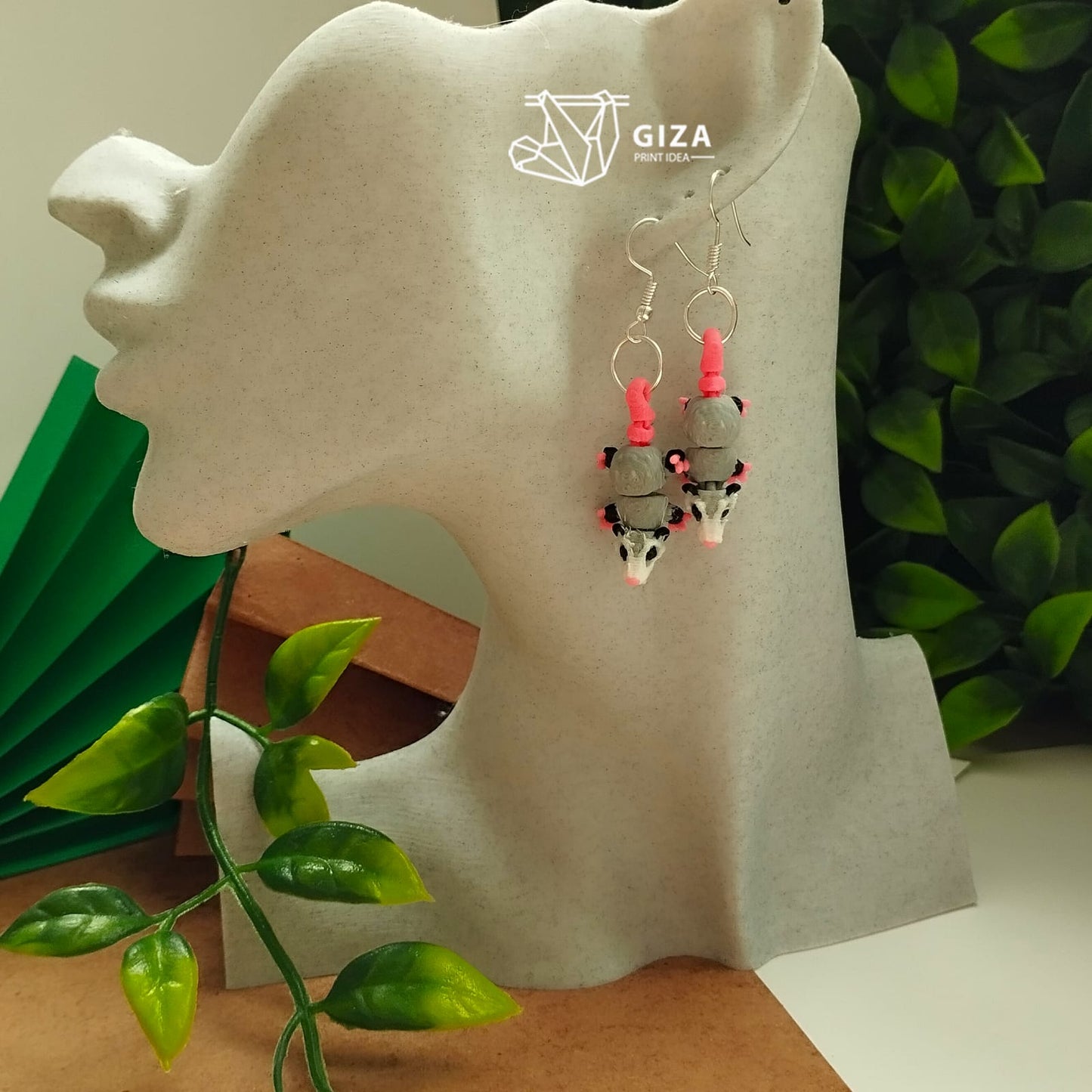 🦝 Aretes de Tlacuache Impresos en 3D – Espíritu Nocturno con Encanto Mexicano