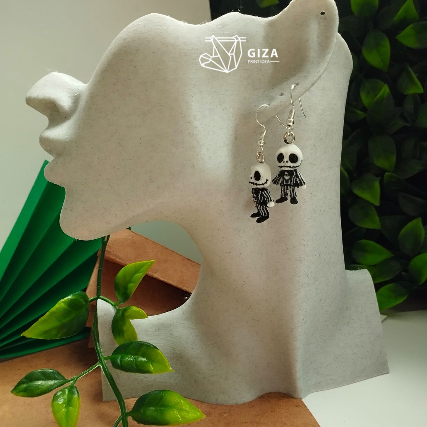 🎃 Aretes de Jack Skellington Impresos en 3D – El Rey Calabaza en tu Estilo