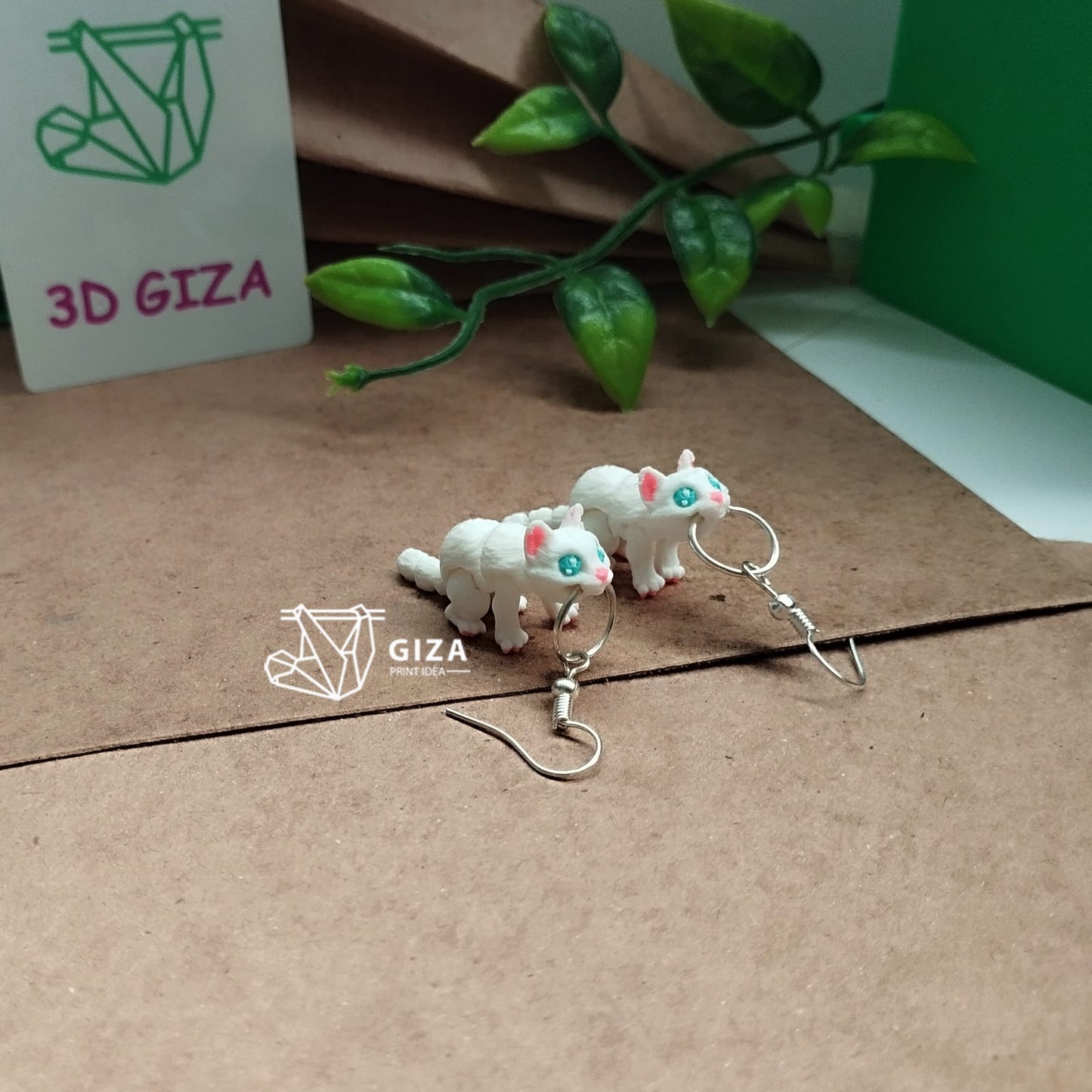 🐱 Aretes de Gato Impresos en 3D – Tu Amor Felino en un Toque Elegante