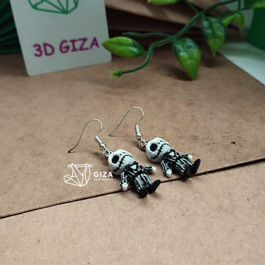 🎃 Aretes de Jack Skellington Impresos en 3D – El Rey Calabaza en tu Estilo